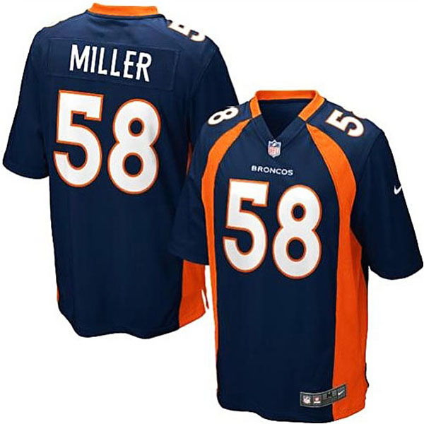 Denver Broncos #58 Von Miller Navy Blue Alternate Game Jersey
