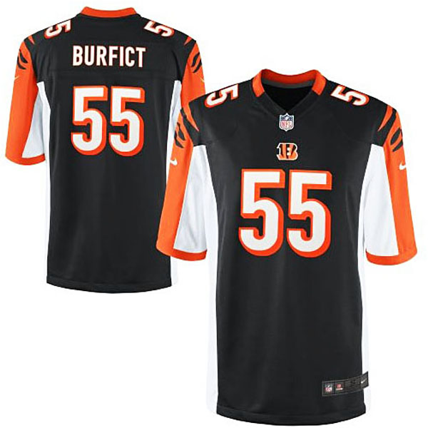 Cincinnati Bengals #55 Vontaze Burfict Black Game Jersey With Super Bowl LVI Patch Cincinnati Bengals #55 Vontaze Burfict Black Game Jersey With Super Bowl LVI Patch