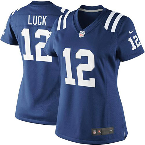 Women Indianapolis Colts #12 Andrew Luck Royal Blue Limited Jersey