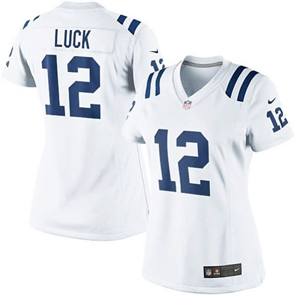 Women Indianapolis Colts #12 Andrew Luck White Limited Jersey