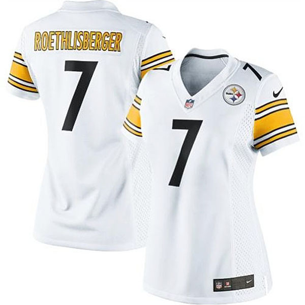 Women Pittsburgh Steelers #7 Ben Roethlisberger White Limited Jersey