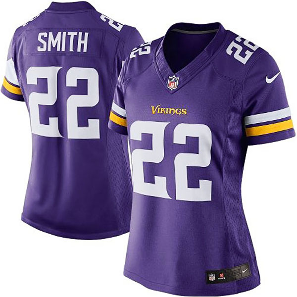 Women Minnesota Vikings #22 Harrison Smith Purple Limited Jersey
