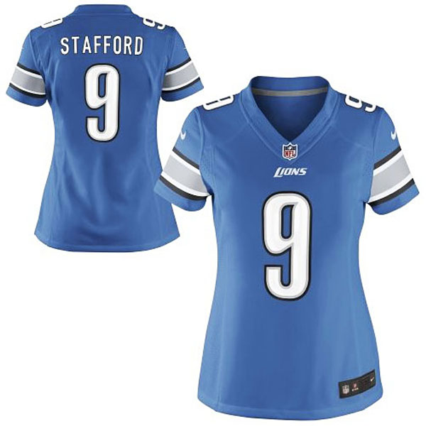 Women Detroit Lions #9 Light Blue Limited Jersey