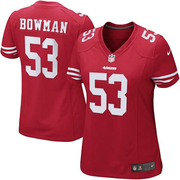 Women San Francisco 49ers #53 NaVorro Bowman Scarlet Limited Jersey Women San Francisco 49ers #53 NaVorro Bowman Scarlet Limited Jersey