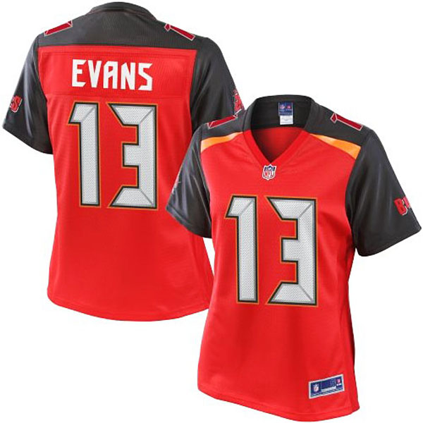Women Pro Line Mike Evans Red Tampa Bay Buccaneers #13 Jersey