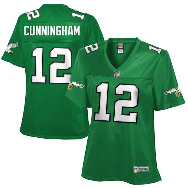 Women Philadelphia Eagles #12 Randall Cunningham Midnight Green Retired Player Jersey Women Philadelphia Eagles #12 Randall Cunningham Midnight Green Retired Player Jersey