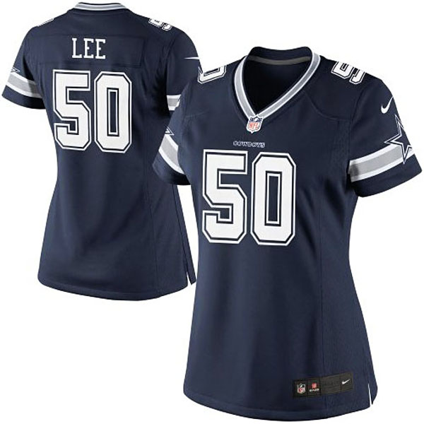 Women Dallas Cowboys #50 Sean Lee Navy Blue Limited Jersey