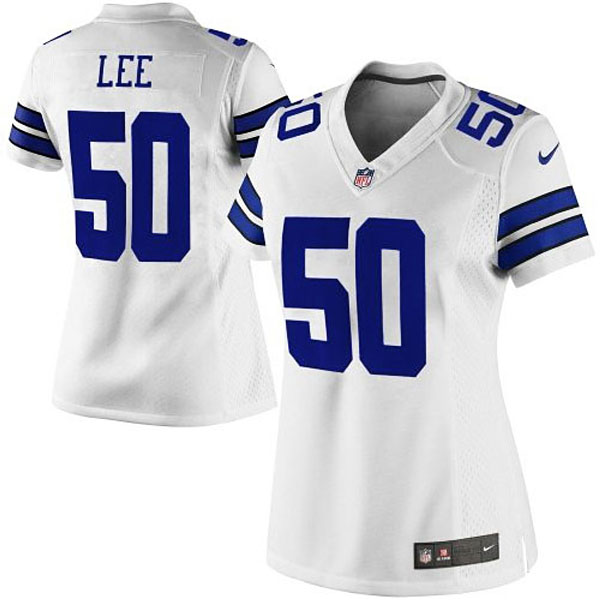 Women Dallas Cowboys #50 Sean Lee White Limited Jersey
