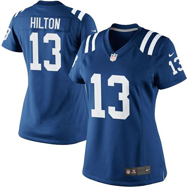Women Indianapolis Colts #13 TY Hilton Royal Blue Limited Jersey