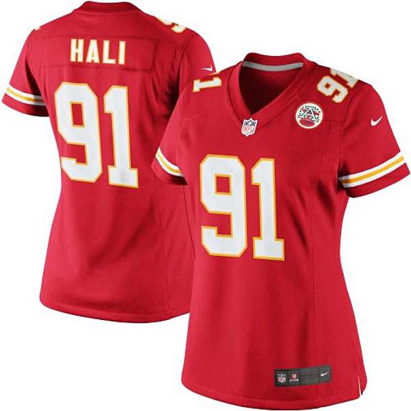 Women Kansas City Chiefs #91 Tamba Hali Red Limited Jersey