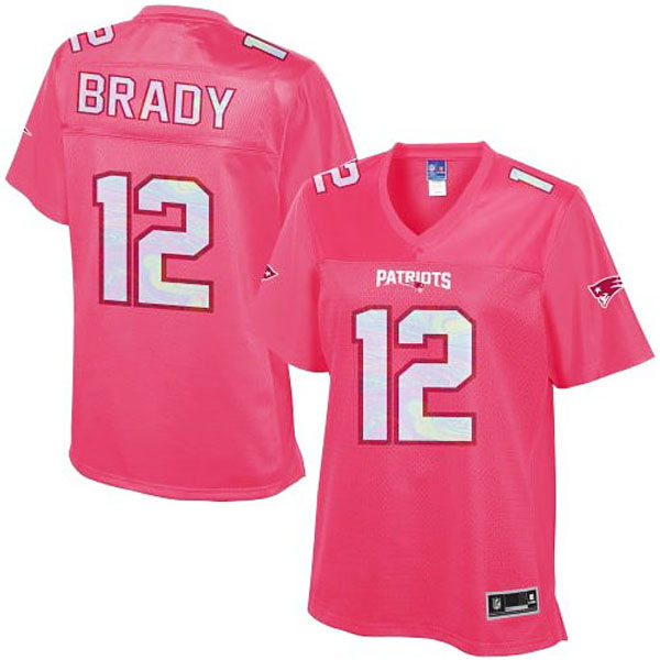 Women New England Patriots #12 Tom Brady Pro Line Pink Jersey Women New England Patriots #12 Tom Brady Pro Line Pink Jersey