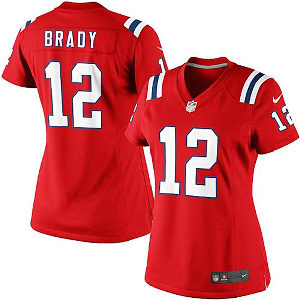 Women New England Patriots #12 Tom Brady Red Limited Jersey Women New England Patriots #12 Tom Brady Red Limited Jersey