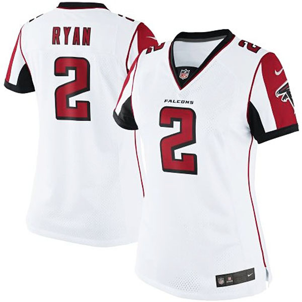 Women Atlanta Falcons #2 White Limited Jersey
