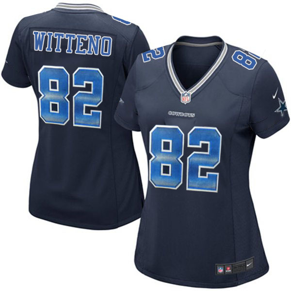 Women New Dallas Cowboys #82 Jason Witten Elite Navy Blue Jersey
