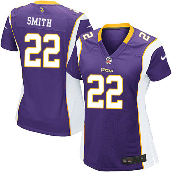 Women Minnesota Vikings #22 Harrison Smith Purple Game Jersey