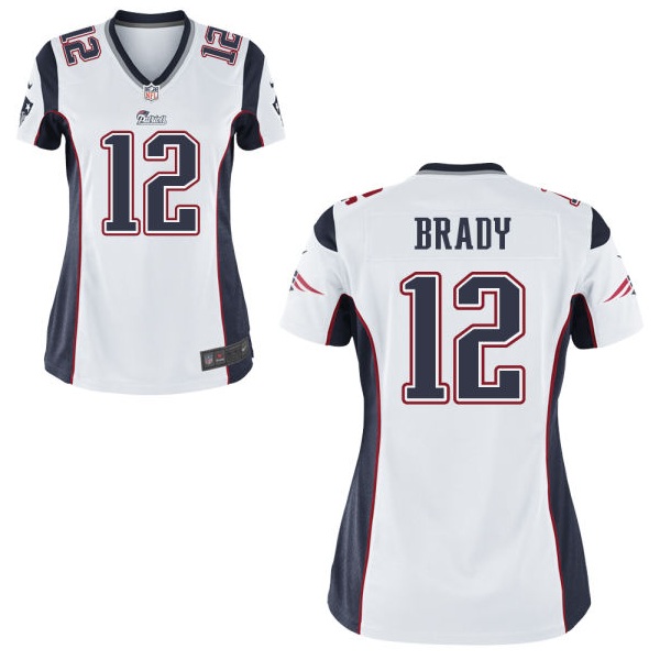 Women New England Patriots #12 Tom Brady White Game Jersey Women New England Patriots #12 Tom Brady White Game Jersey