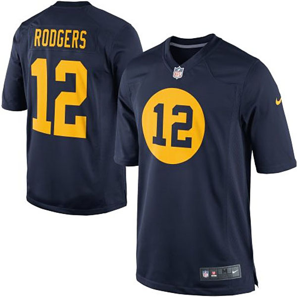 Youth Green Bay Packers #12 Aaron Rodgers Navy Blue Game Football Jersey Youth Green Bay Packers #12 Aaron Rodgers Navy Blue Game Football Jersey