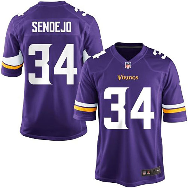 Youth Minnesota Vikings #34 Andrew Sendejo Team Color Game Jersey Youth Minnesota Vikings #34 Andrew Sendejo Team Color Game Jersey