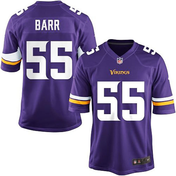 Youth Minnesota Vikings #55 Anthony Barr Team Color Game Jersey