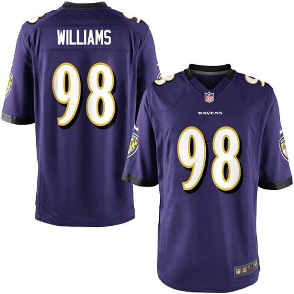 Youth Baltimore Ravens #98 Brandon Williams Team Color Game Jersey