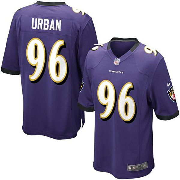 Youth Baltimore Ravens #96 Brent Urban Team Color Game Jersey Youth Baltimore Ravens #96 Brent Urban Team Color Game Jersey