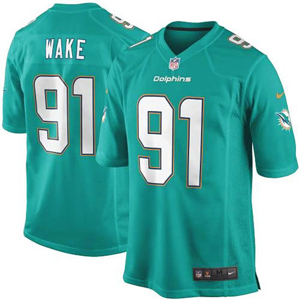 Youth Miami Dolphins #91 Cameron Wake Aqua Team Color Game Jersey Youth Miami Dolphins #91 Cameron Wake Aqua Team Color Game Jersey