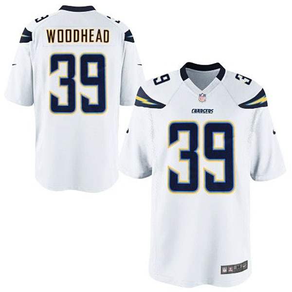 Youth San Diego Chargers #39 Danny Woodhead White Game Jersey