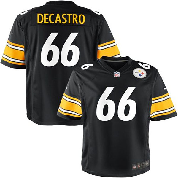 Youth Pittsburgh Steelers #66 David Decastro Team Color Game Jersey