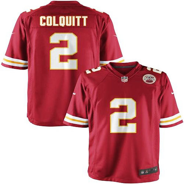 Youth Kansas City Chiefs #2 Dustin Colquitt Team Color Game Jersey Youth Kansas City Chiefs #2 Dustin Colquitt Team Color Game Jersey