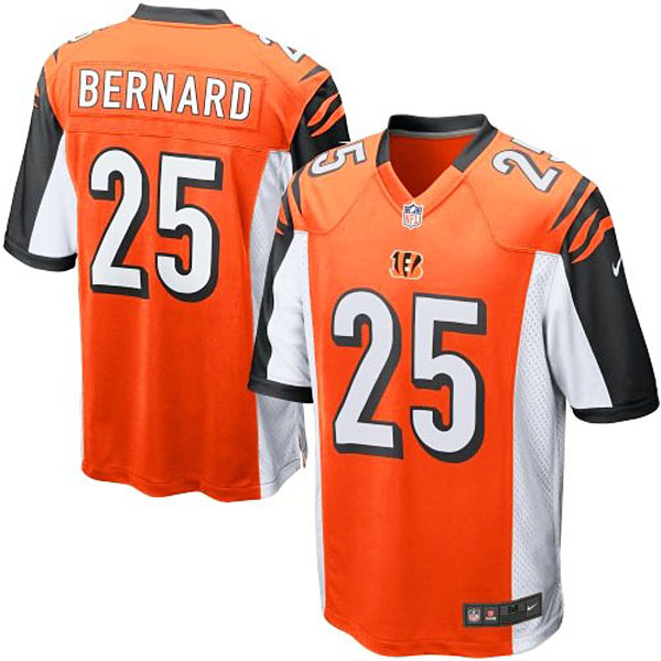 Youth Cincinnati Bengals #25 Giovani Bernard Orange Alternate Game Jersey With Super Bowl LVI Patch