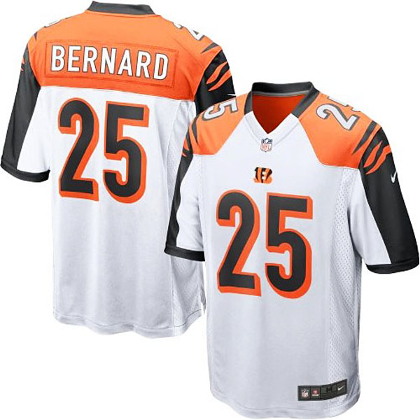 Youth Cincinnati Bengals #25 Giovani Bernard White Game Jersey With Super Bowl LVI Patch