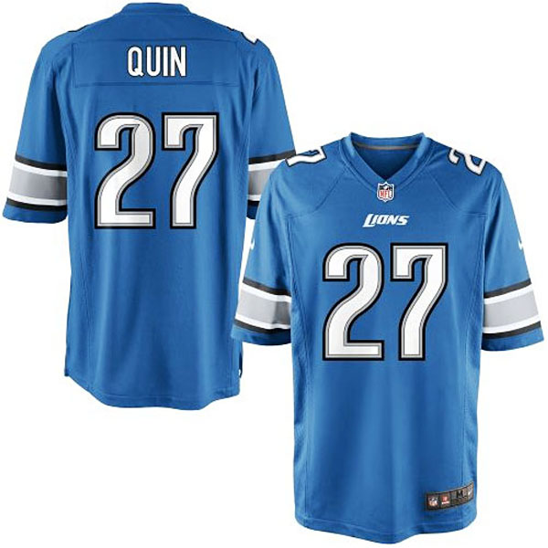 Youth Detroit Lions #27 Glover Quin Team Color Game Jersey Youth Detroit Lions #27 Glover Quin Team Color Game Jersey