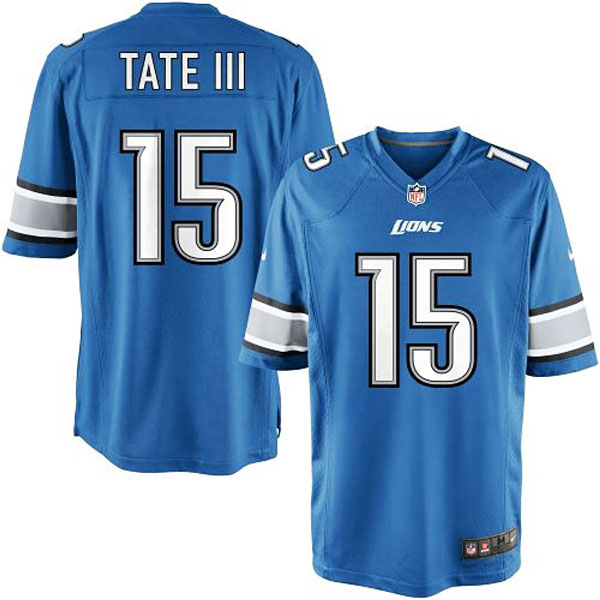Youth Detroit Lions #15 Golden Tate III Team Color Game Jersey Youth Detroit Lions #15 Golden Tate III Team Color Game Jersey