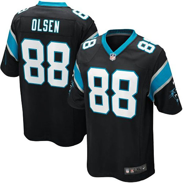 Youth Carolina Panthers #88 Greg Olsen Black Limited Jersey