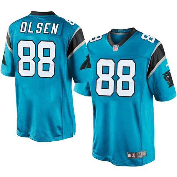 Youth Carolina Panthers #88 Greg Olsen Panther Blue Alternate Game Jersey
