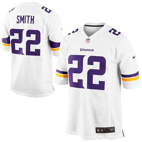 Youth Minnesota Vikings #22 Harrison Smith White Game Jersey