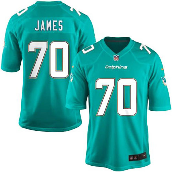 Youth Miami Dolphins #70 Ja'Wuan James Team Color Game Jersey