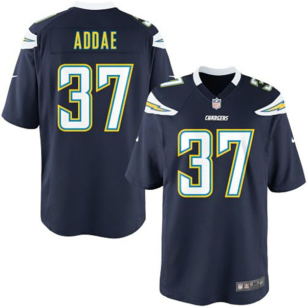 Youth San Diego Chargers #37 Jahleel Addae Team Color Game Jersey