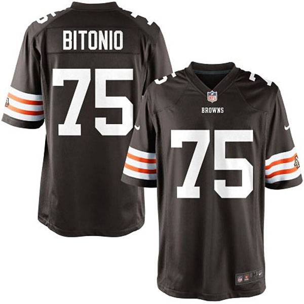 Youth Cleveland Browns #75 Joel Bitonio Team Color Game Jersey