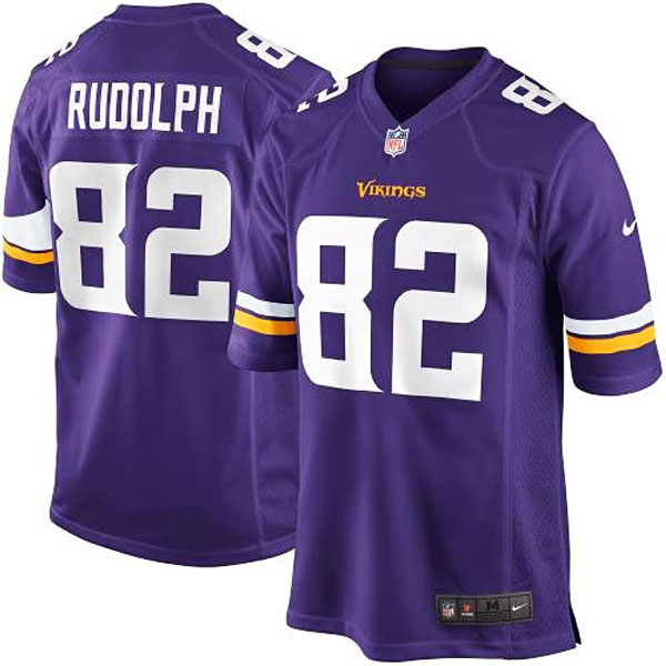 Youth Minnesota Vikings #82 Kyle Rudolph Purple Team Color Game Jersey
