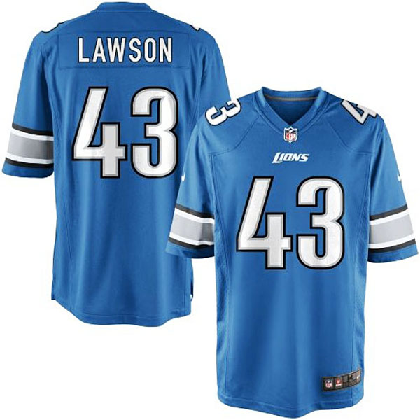 Youth Detroit Lions #43 Nevin Lawson Team Color Game Jersey Youth Detroit Lions #43 Nevin Lawson Team Color Game Jersey