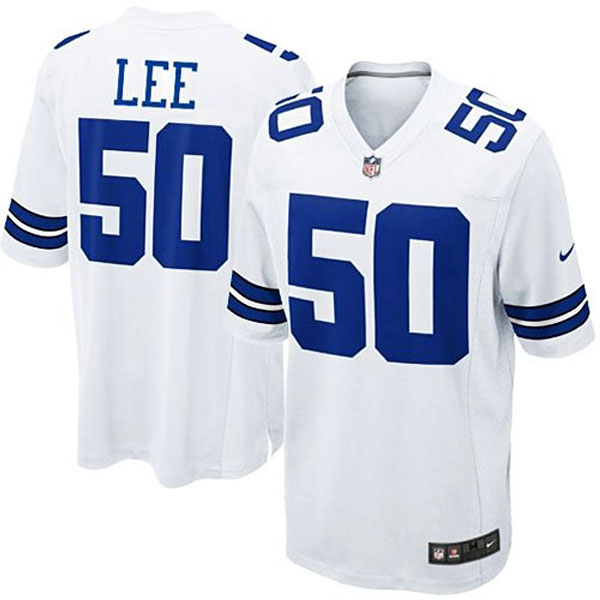 Youth Dallas Cowboys #50 Sean Lee White Game Jersey