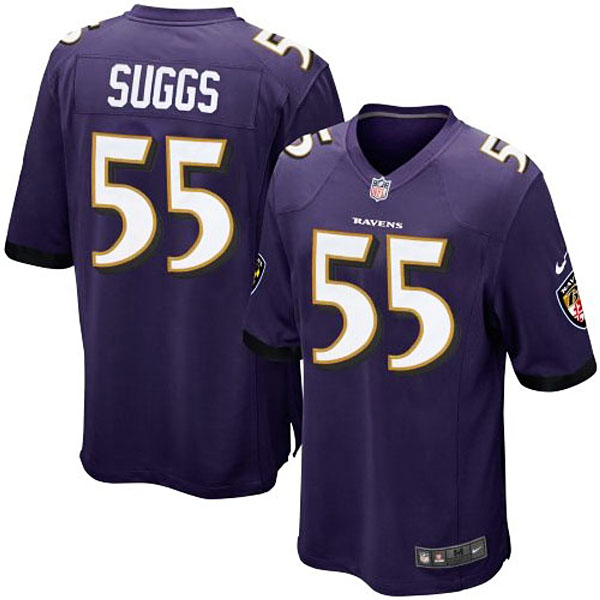 Youth Baltimore Ravens #55 Terrell Suggs Purple Limited Jersey Youth Baltimore Ravens #55 Terrell Suggs Purple Limited Jersey