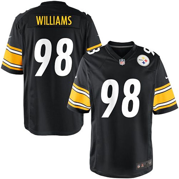 Youth Pittsburgh Steelers #98 Vince Williams Team Color Game Jersey - Black Youth Pittsburgh Steelers #98 Vince Williams Team Color Game Jersey - Black