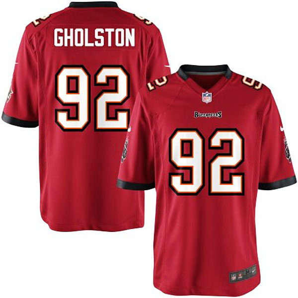 Youth Tampa Bay Buccaneers #92 William Gholston Team Color Game Jersey Youth Tampa Bay Buccaneers #92 William Gholston Team Color Game Jersey