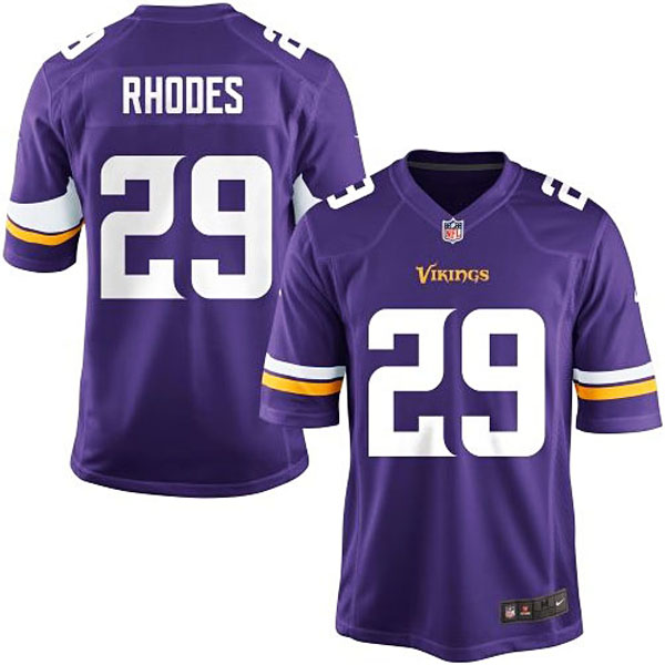 Youth Minnesota Vikings #29 Xavier Rhodes Team Color Game Jersey