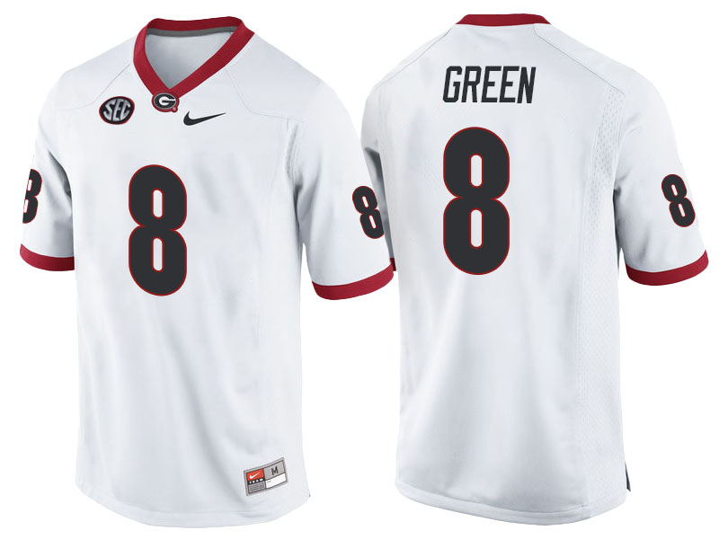 A.J. Green #8 Georgia Bulldogs White College Football Jersey A.J. Green #8 Georgia Bulldogs White College Football Jersey