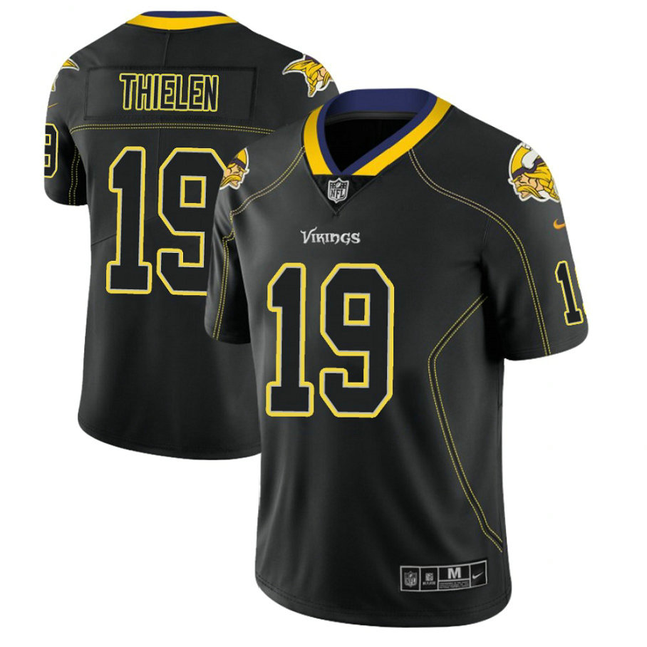 Minnesota Vikings #19 Adam Thielen 2018 Lights Out Color Rush Limited Black Jersey Minnesota Vikings #19 Adam Thielen 2018 Lights Out Color Rush Limited Black Jersey