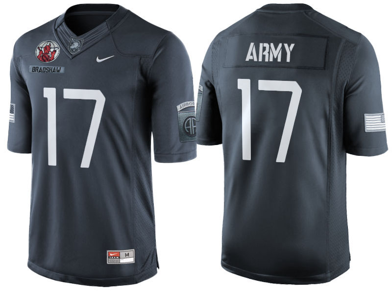Ahmad Bradshaw #17 Army Black Knights Anthracite Airborne Tribute College Football Jersey Ahmad Bradshaw #17 Army Black Knights Anthracite Airborne Tribute College Football Jersey