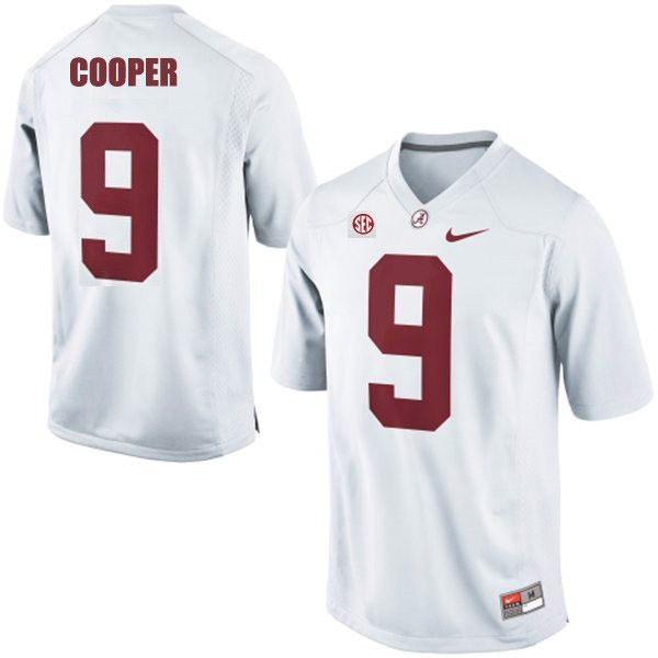 Alabama Crimson Tide #9 Amari Cooper White Sec College Football Jersey